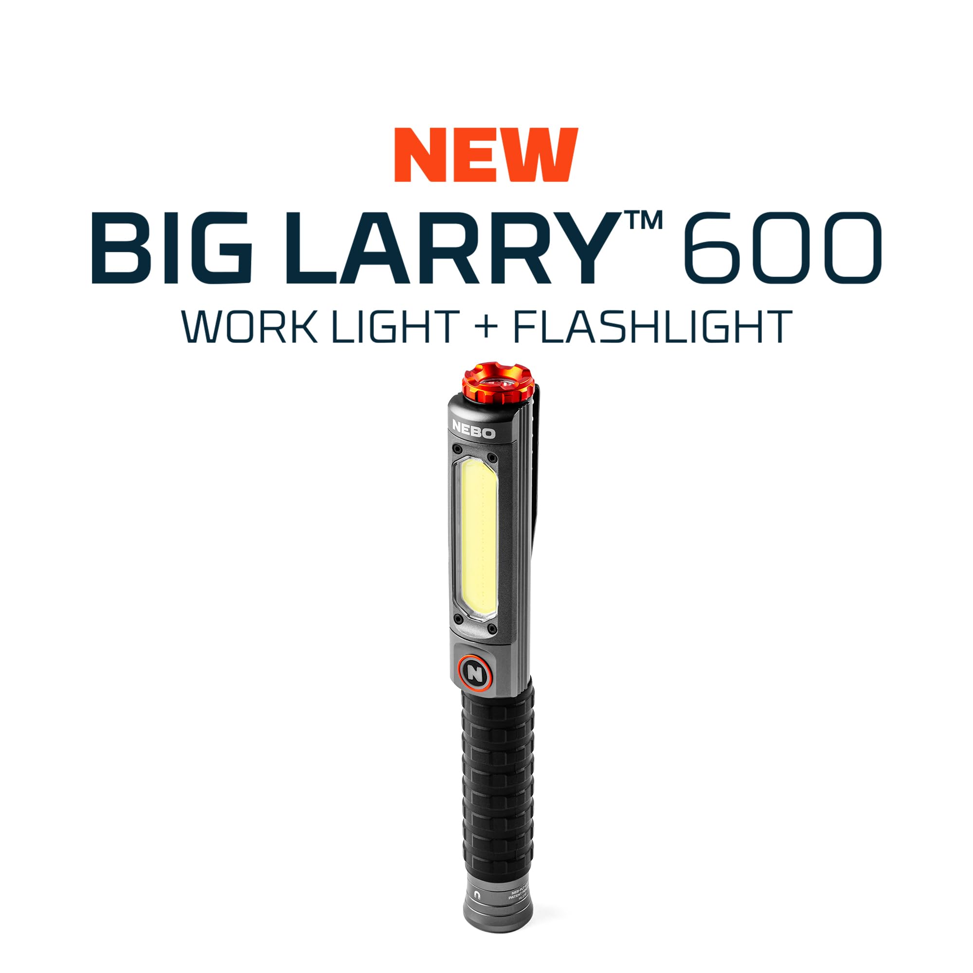 NEBO Big Larry 3 pocket clip design for secure carry.