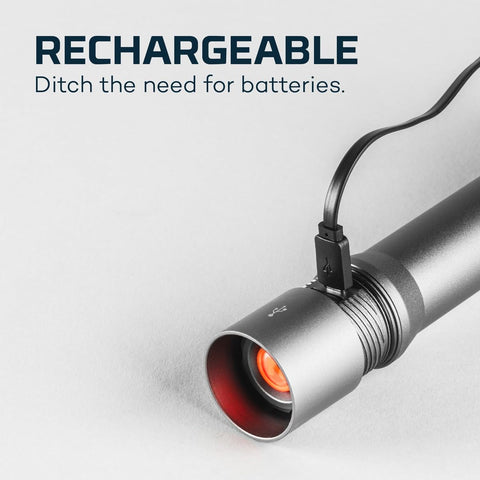 NEBO DaVinci 5000 charging cable included for quick recharges.