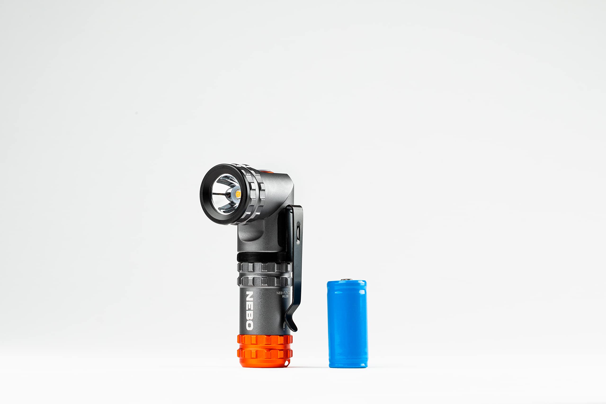 NEBO Franklin Swivel 600L side with clip demonstrates portable carry and accessibility