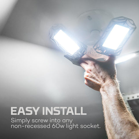 NEBO High Bright 9000 lights a workshop, making tasks at the bench more visible