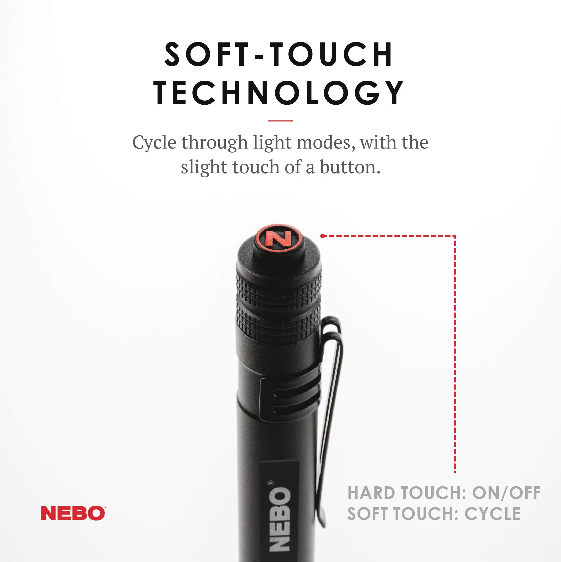 NEBO Inspector RC bezel switch shows quick mode changes for easy lighting