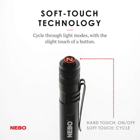 NEBO Inspector RC bezel switch shows quick mode changes for easy lighting