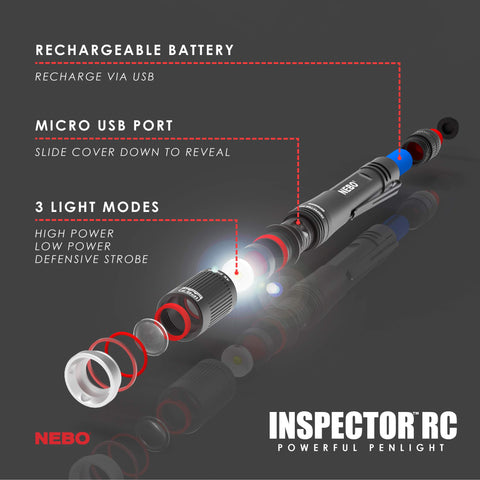 NEBO Inspector RC in-use demonstrating reliable performance in dim environments