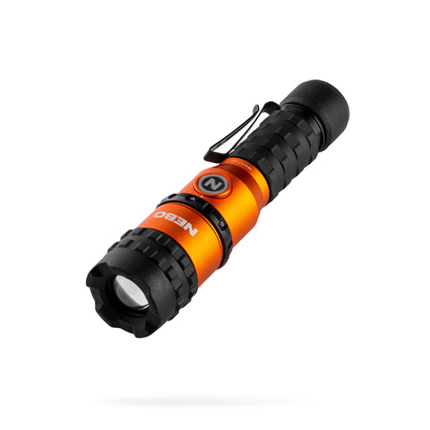 NEBO Master Series FL750 front view with 750-lumen beam for outdoor lighting.