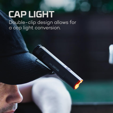 NEBO Mini Larry 500 magnetic base keeps hands-free lighting secure nearby.