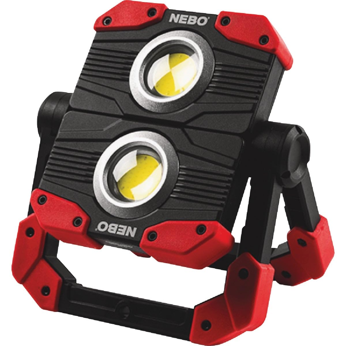 NEBO OMNI 2K work light in use with magnetic stand for hands-free lighting