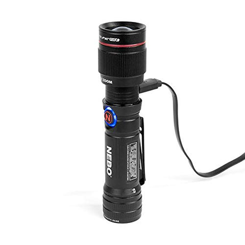 NEBO Redline Flex Light dual-direction clip for secure hands-free carry.