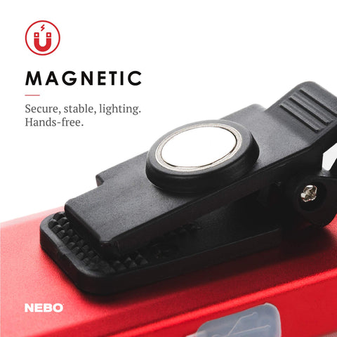 Nebo Slim dimmable brightness adjusted for hallways, tents, and tasks.
