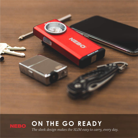Nebo Slim built with water-resistant aluminum for durable performance.