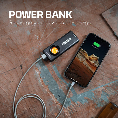 NEBO Slim+ compact slim design fits easily in a pocket for everyday carry.