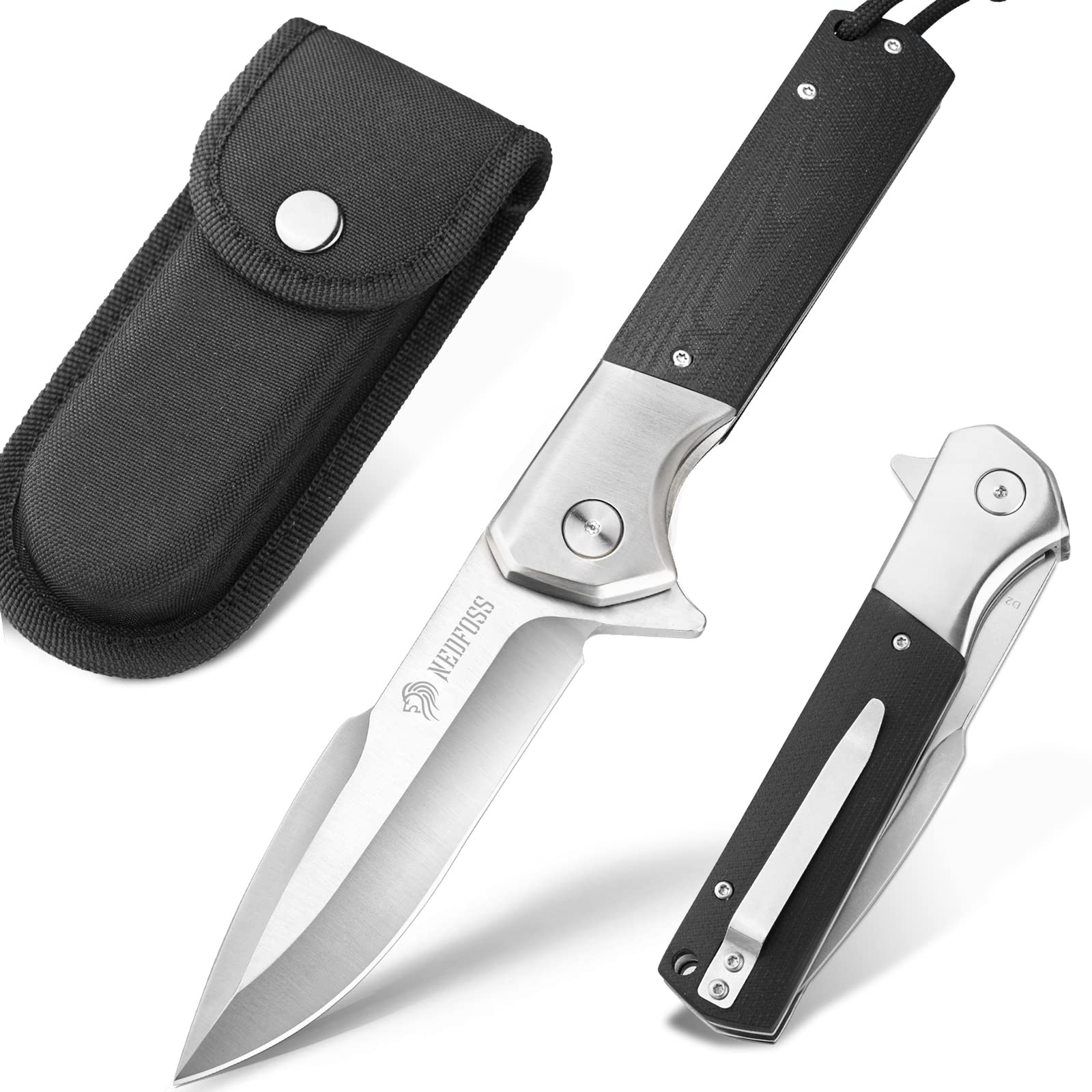 NedFoss BEAST pocket knife with clip for quick access and everyday tasks