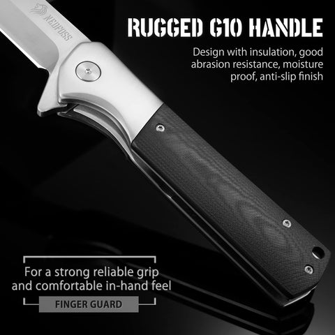 NedFoss BEAST D2 steel blade with sharp edge and toughness
