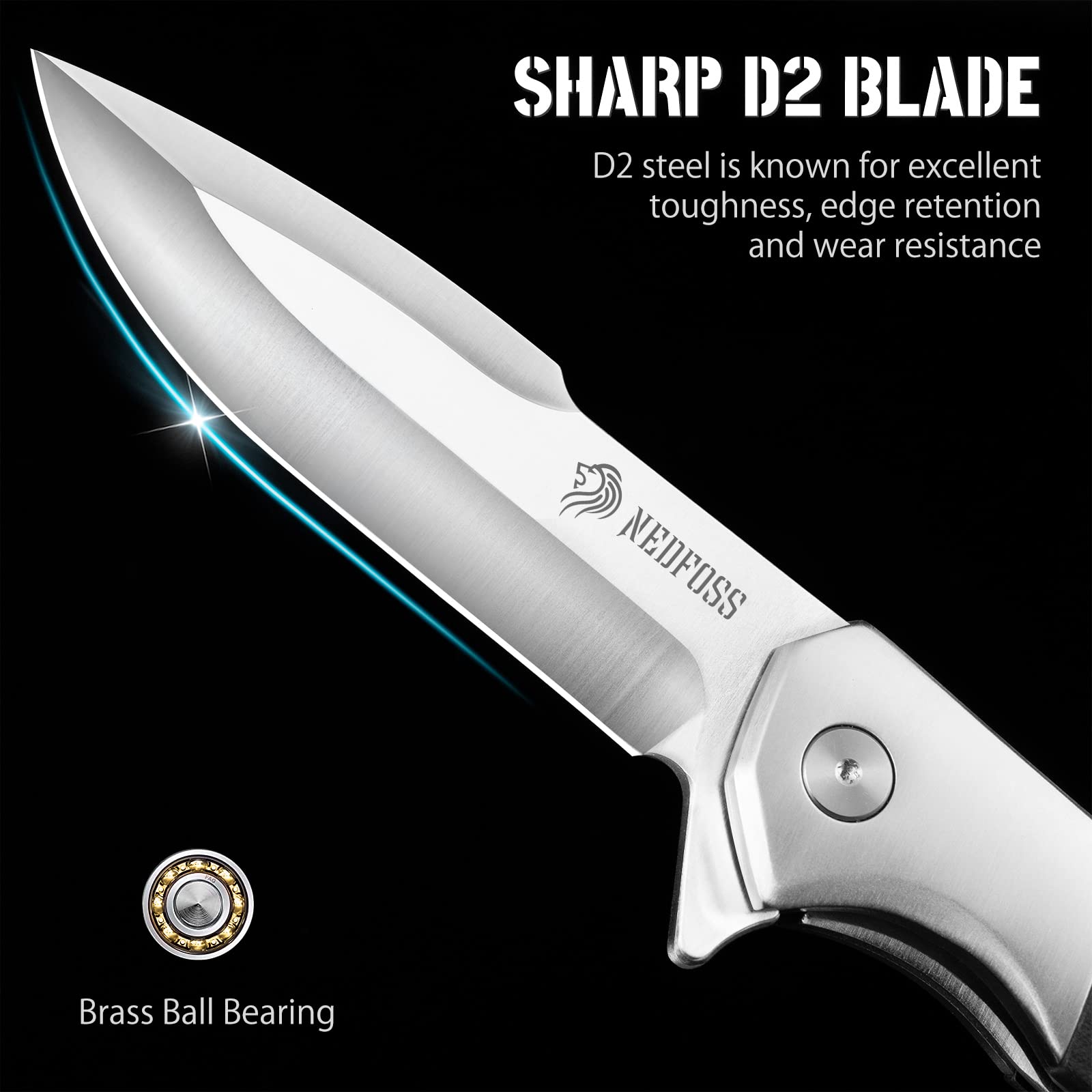 NedFoss BEAST knife shown with rugged G10 handle for secure grip