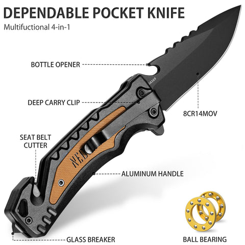 NedFoss DA169 handle view shows ergonomic wood and aluminum grip.