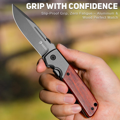 NedFoss DA52 aluminium bolster and clip shown for lightweight, secure everyday carry.