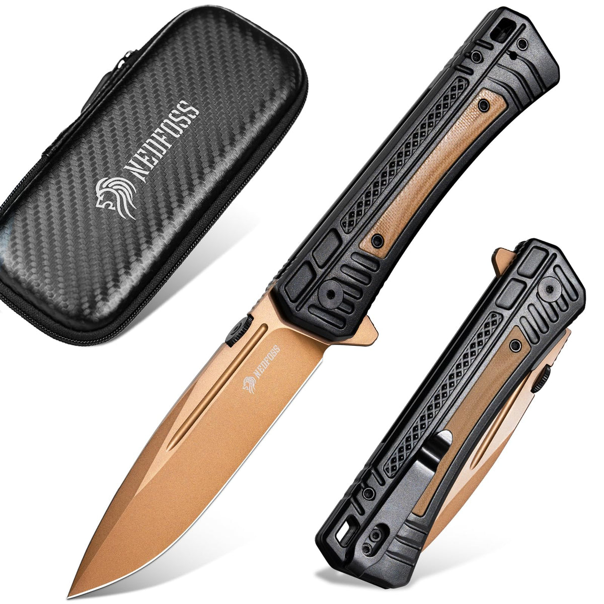 NedFoss Daredevil pocket knife with deep pocket clip for secure daily carry