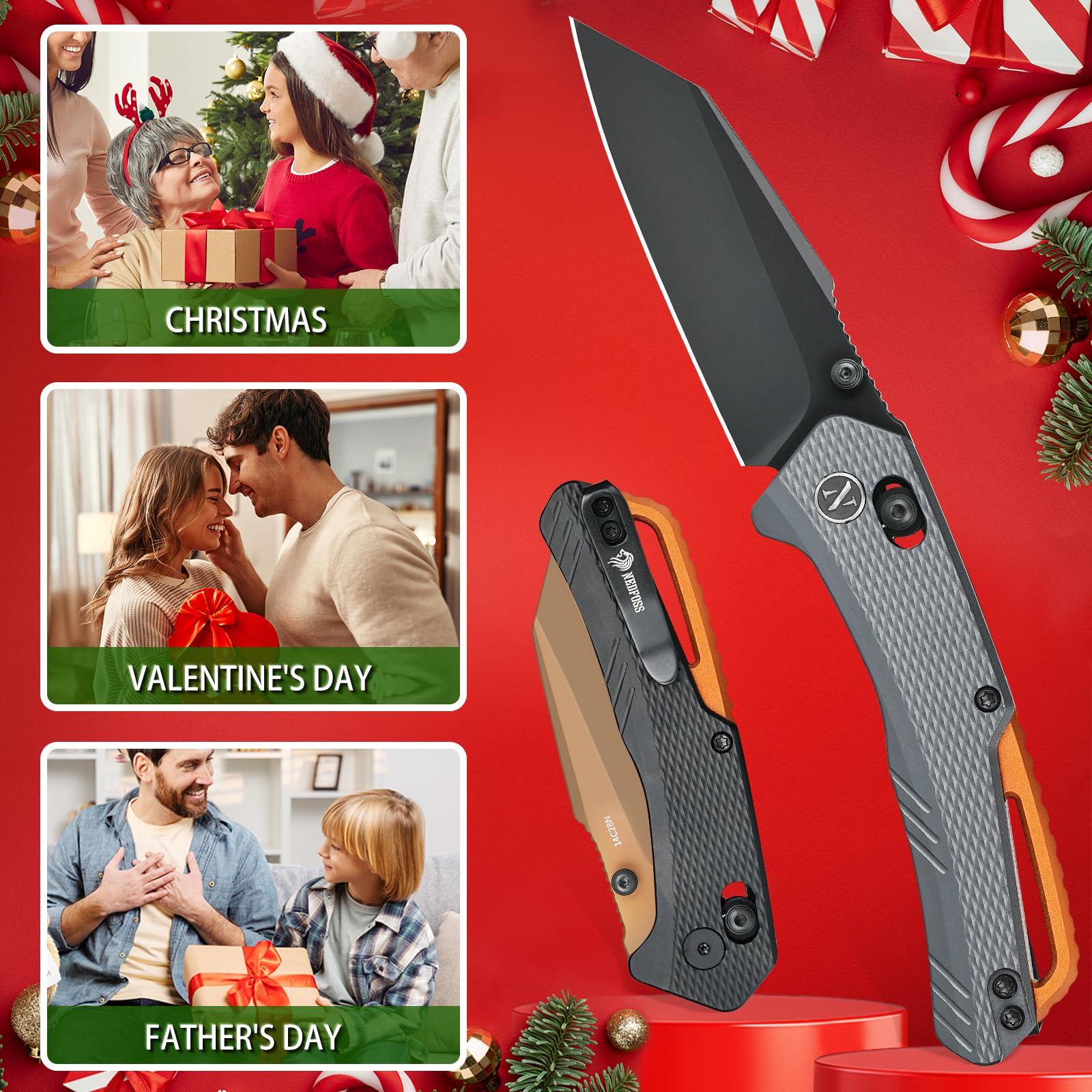 NedFoss Nile Crocodile compact knife is lightweight for daily carry.