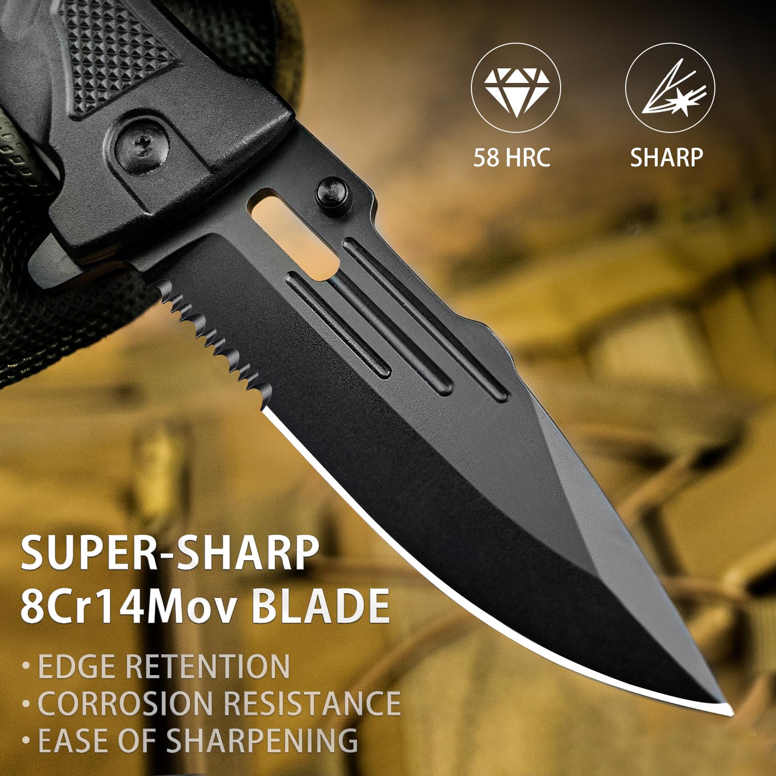 NedFoss knife closed with ergonomic handle demonstrates comfortable, secure grip