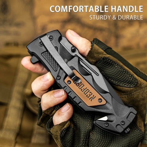 NedFoss seatbelt cutter image highlights emergency rope cutting readiness