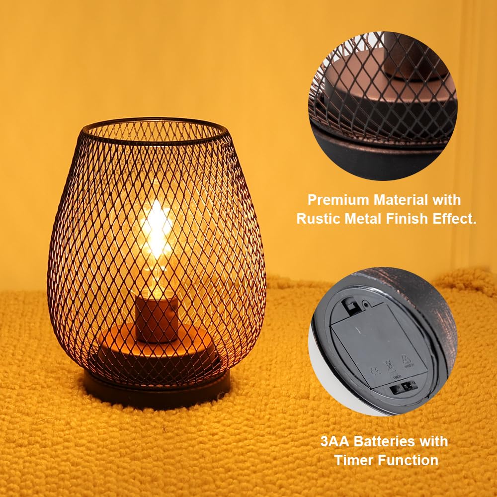 NEEDOMO warm LED bulb in lantern for cozy Edison-style evenings.