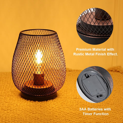 NEEDOMO warm LED bulb in lantern for cozy Edison-style evenings.