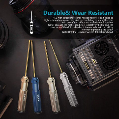 NEEWER red-handled hex drivers designed for quick size recognition and grip