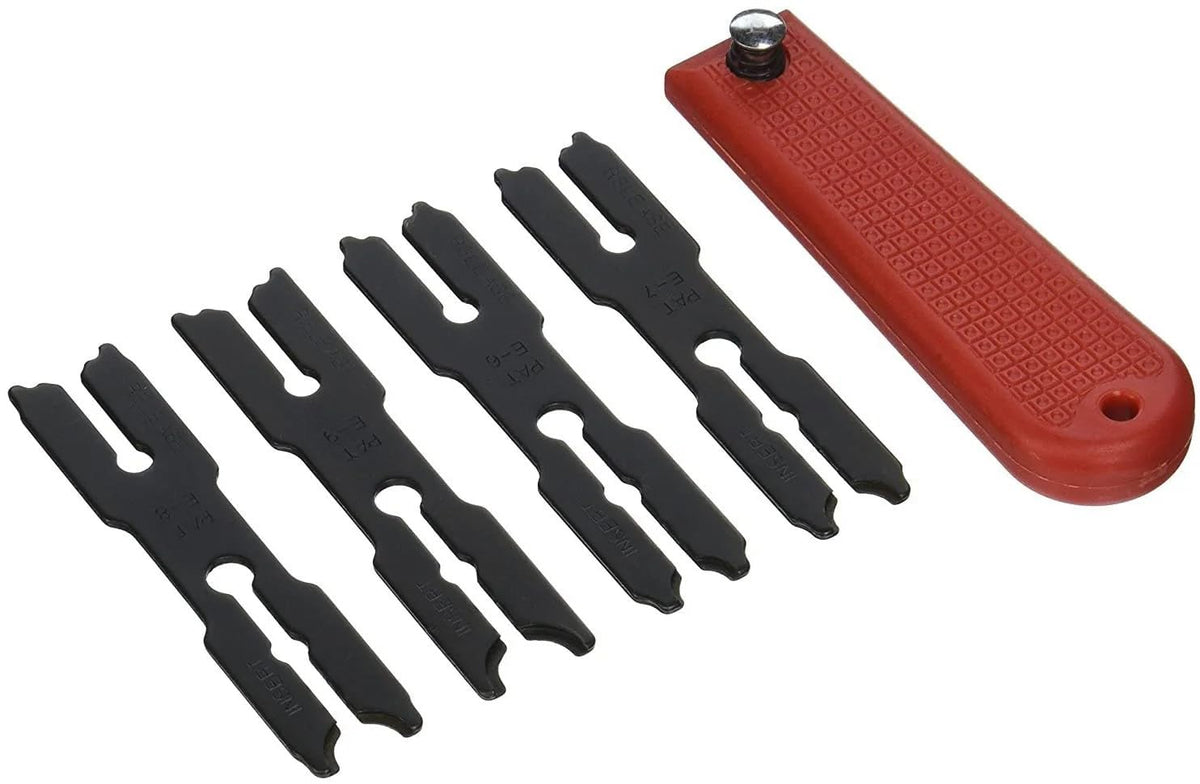 NEIKO 01970A e-clip remover and installer tool set with interchangeable blades for quick e-clip work.