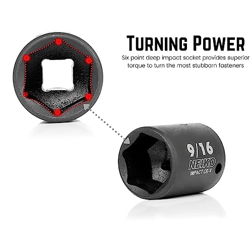 NEIKO 02437A deep and shallow sockets provide reach in tight spaces