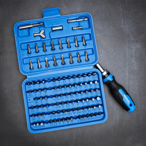 NEIKO 10082A square and spanner bits handle square-headed fasteners.