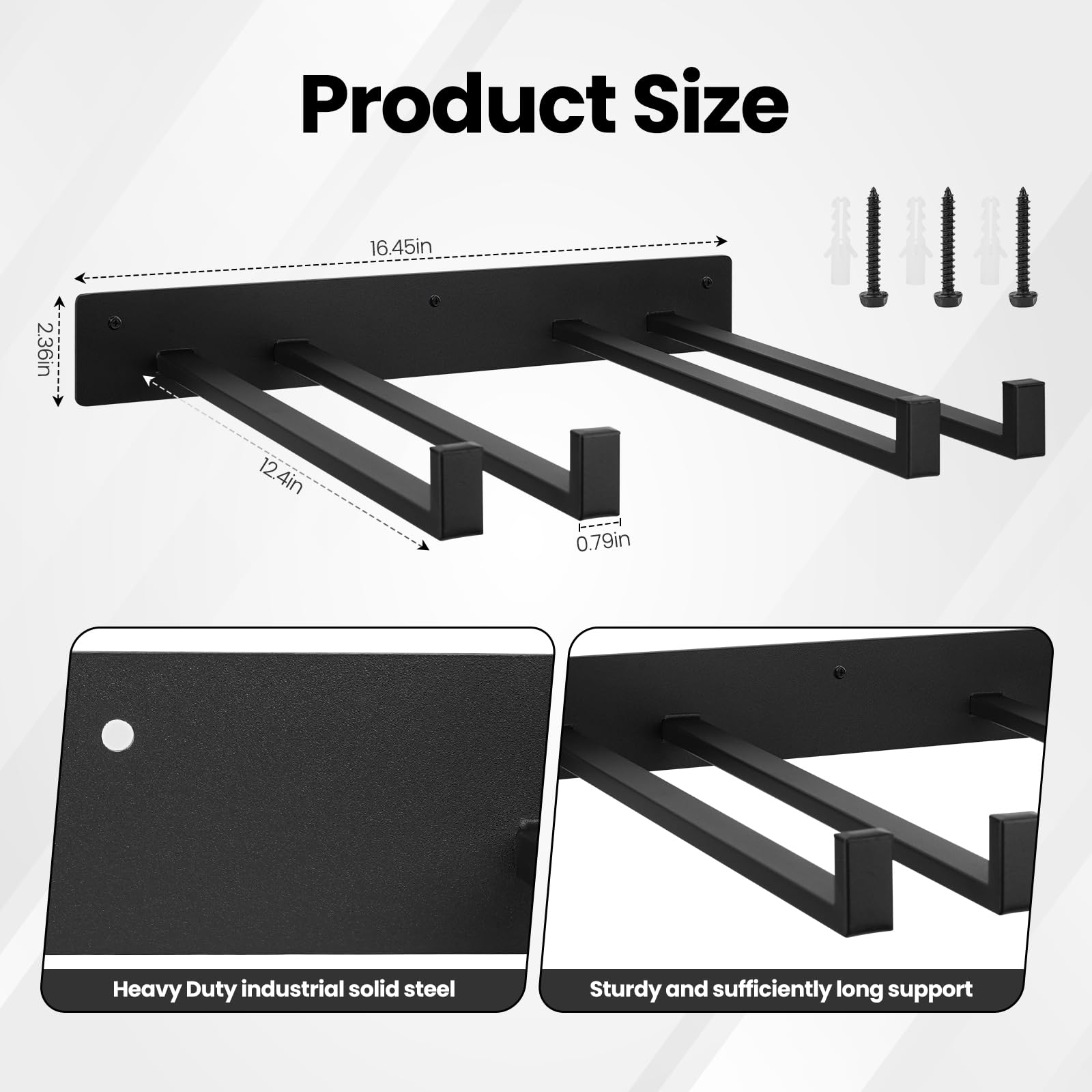 Neiteli garage organizer hooks with 12-inch spacing maximize clutter-free workspace.