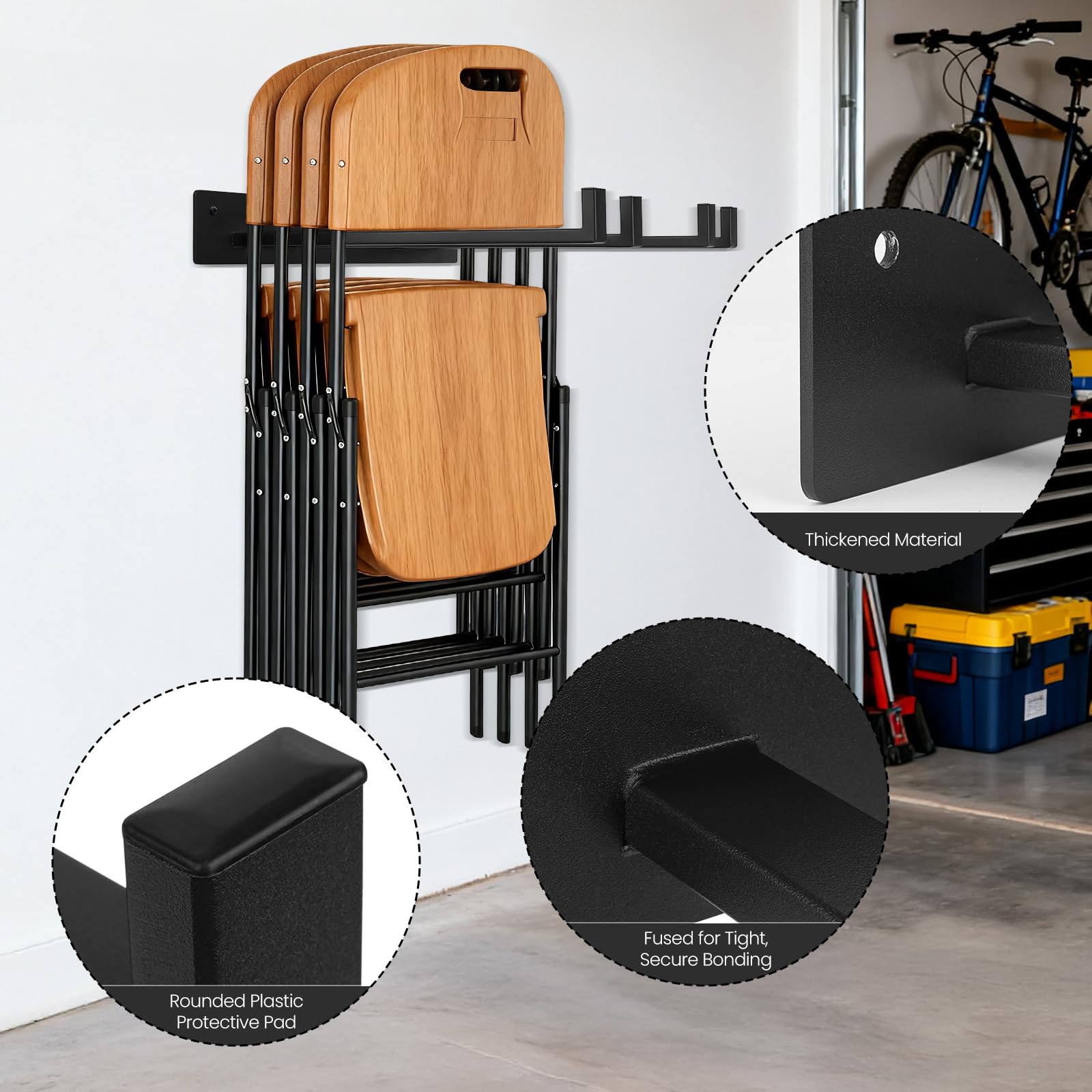 Neiteli industrial-grade steel hooks provide durable support up to 120 lbs per pair.