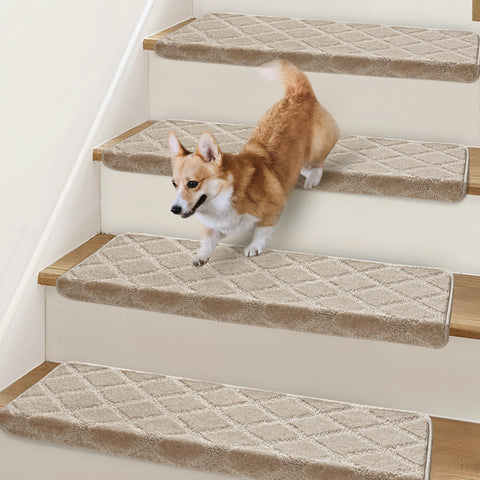 NEKL bullnose stair treads close-up texture for non-slip grip on wooden stairs, safer footing.