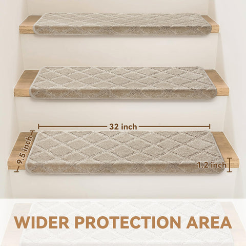 NEKL stair treads edge detail showing bullnose design protects against bumps and scrapes.