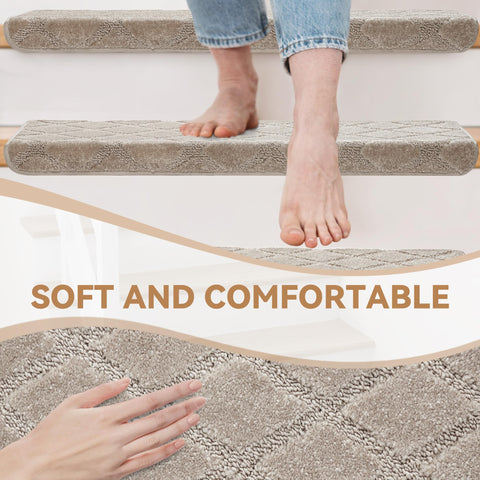 NEKL non-slip stair treads reduce noise for a calmer staircase experience.