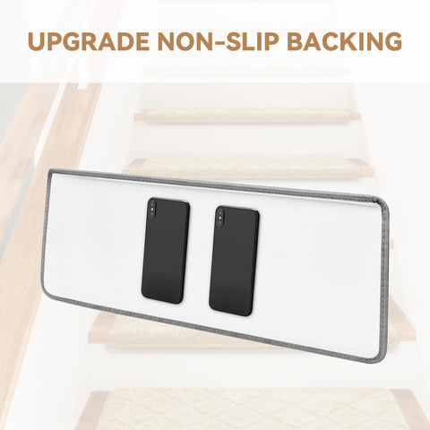 NEKL tufted underfoot stair treads deliver soft comfort on each step.