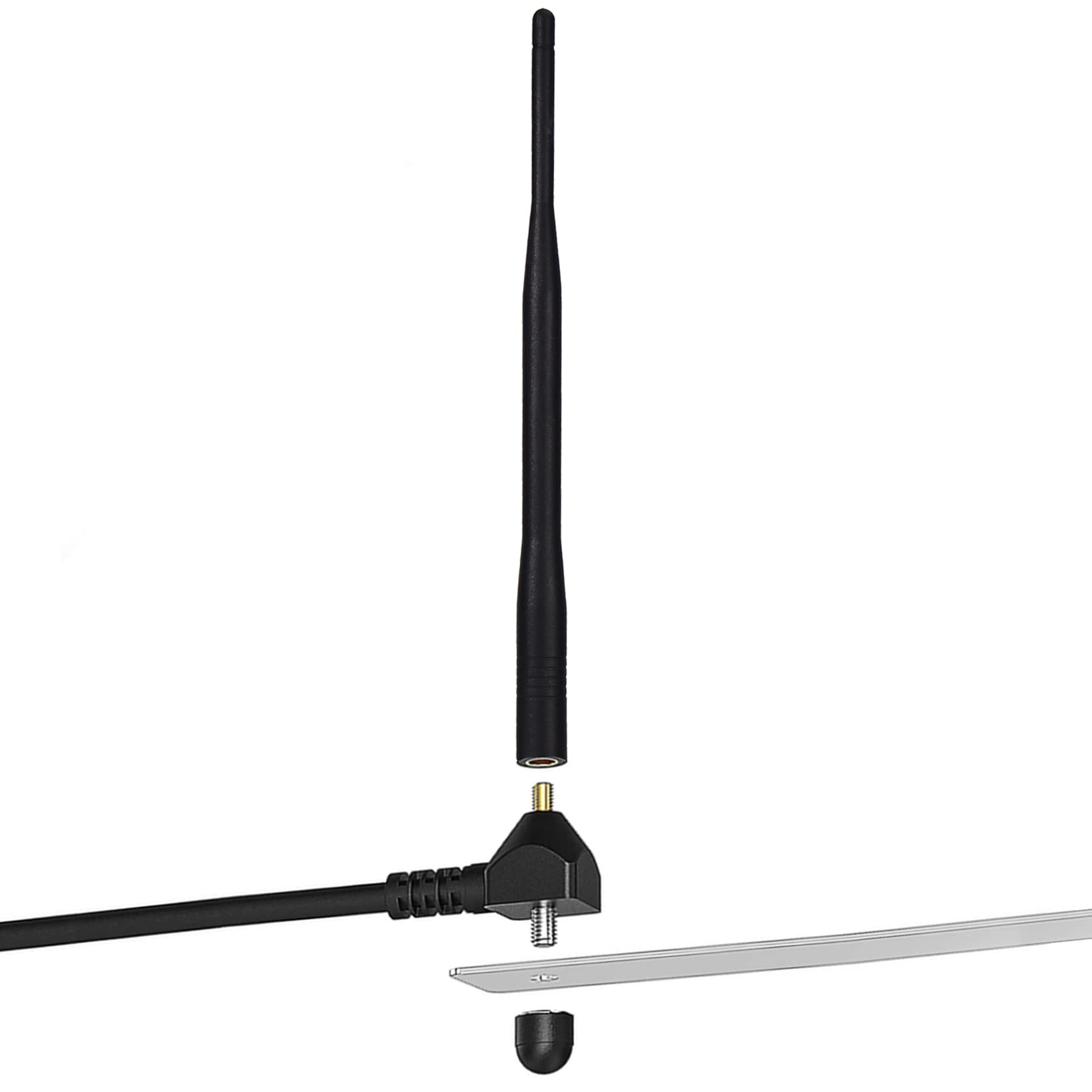 Nelawya package includes antenna, adapter, wall mount bracket and screws.