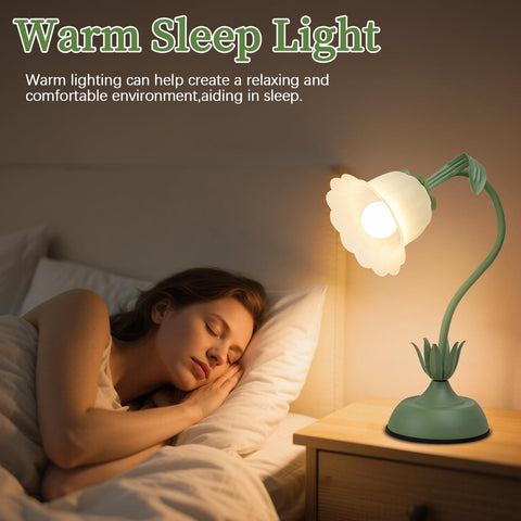 NELICOND Dorm room floral lamp enhances study area with whimsy