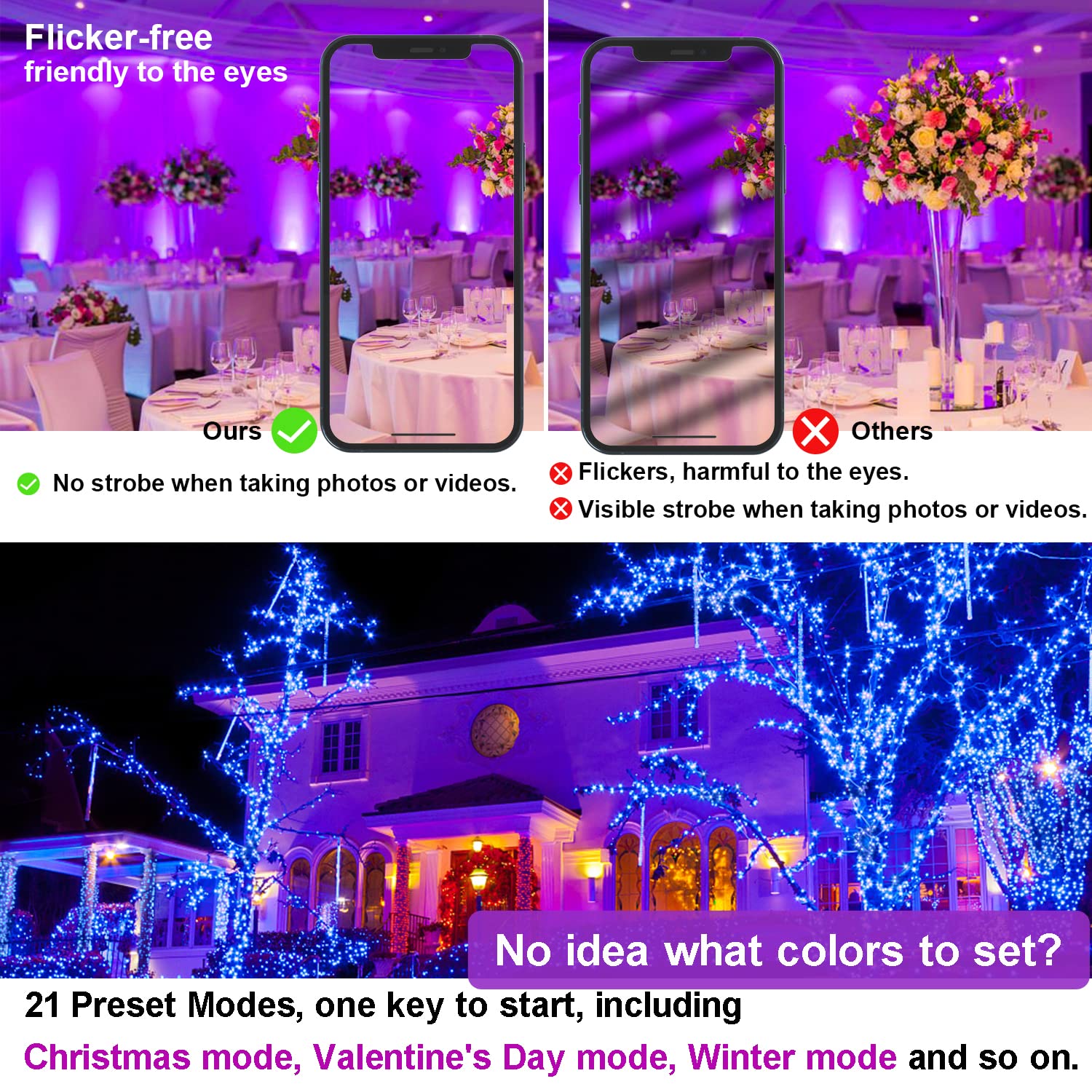 Neliwo Bluetooth 5.0 mesh flood light synchronized in groups