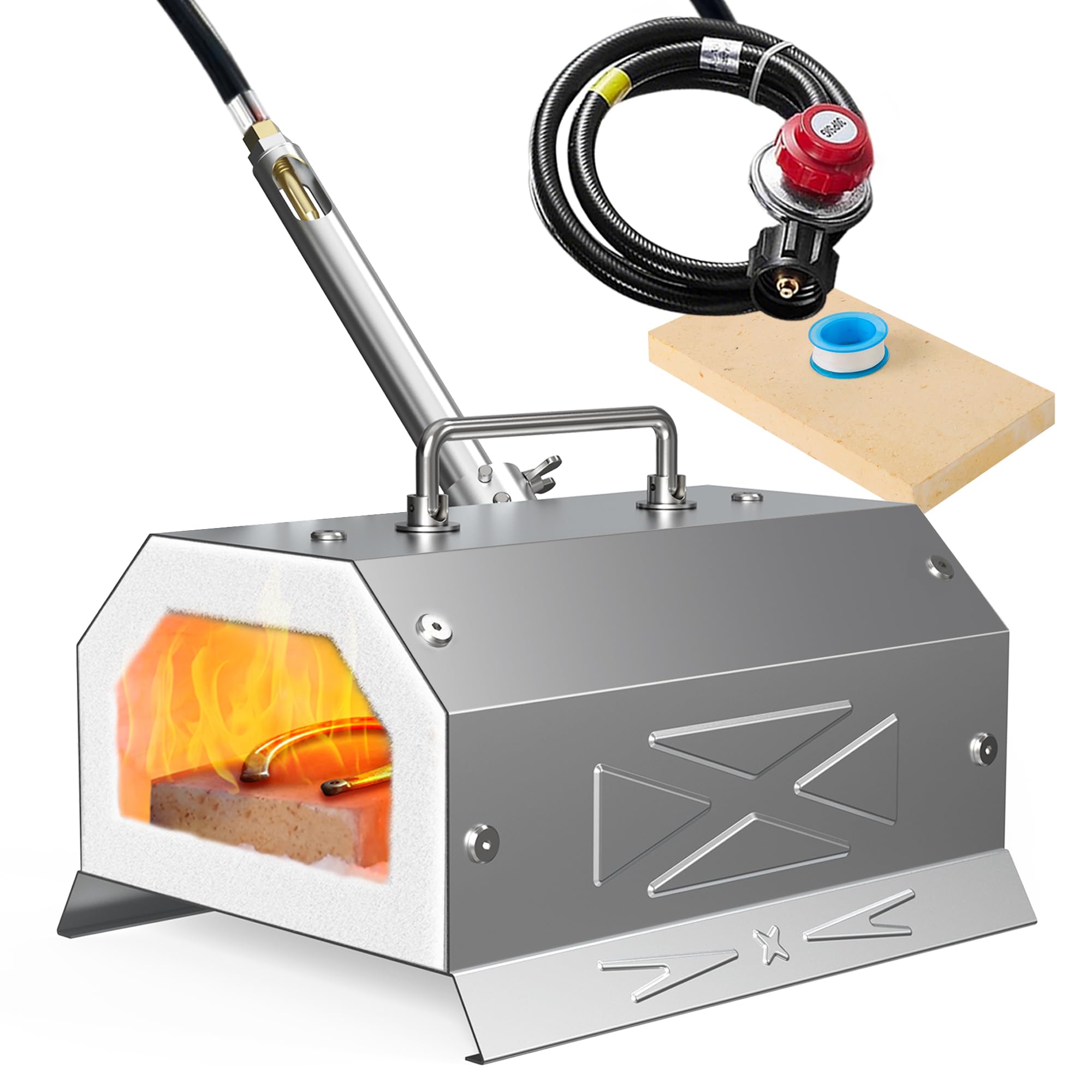 Nelyrho Blacksmith Forge Starter Kit front view for beginners, ready for at-home forging.