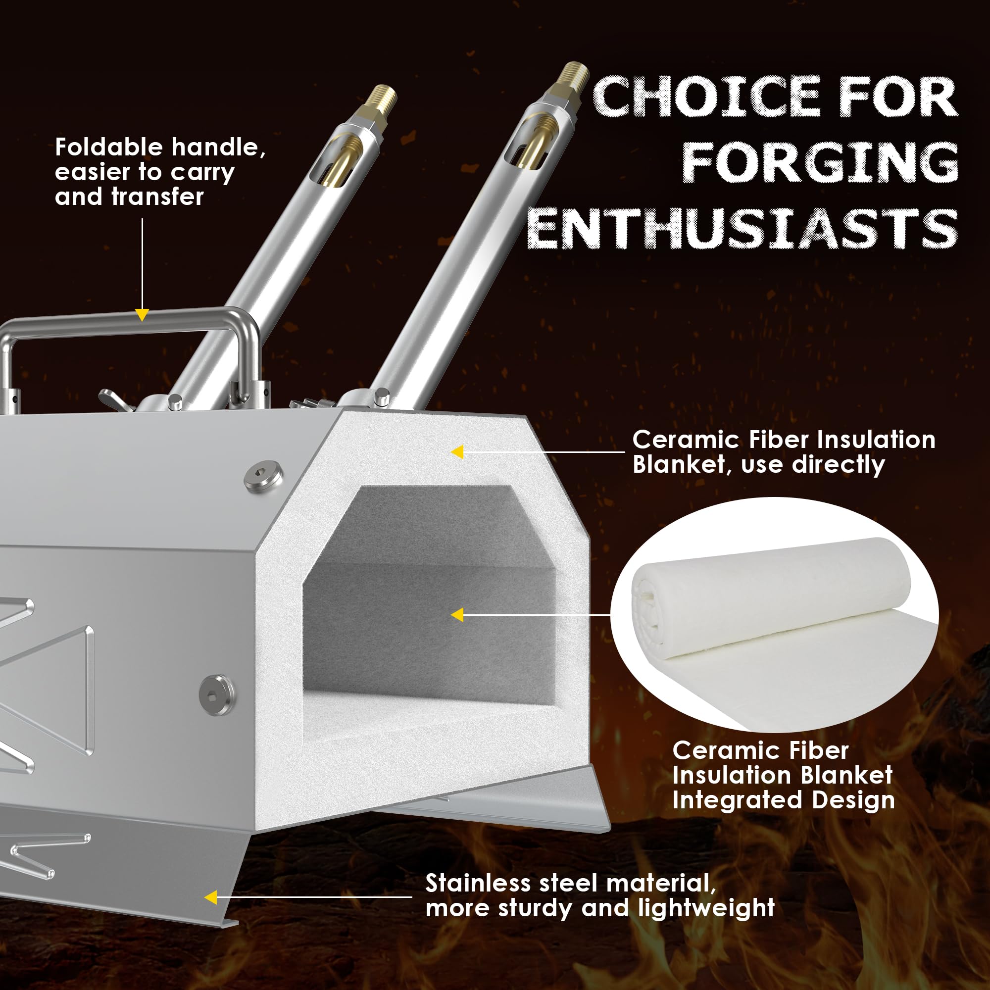 Nelyrho dual burner assembly enables faster heating for forging projects