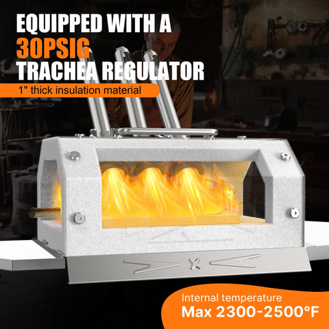 Nelyrho 1-inch insulation layer detail providing thermal protection during extended forging sessions.