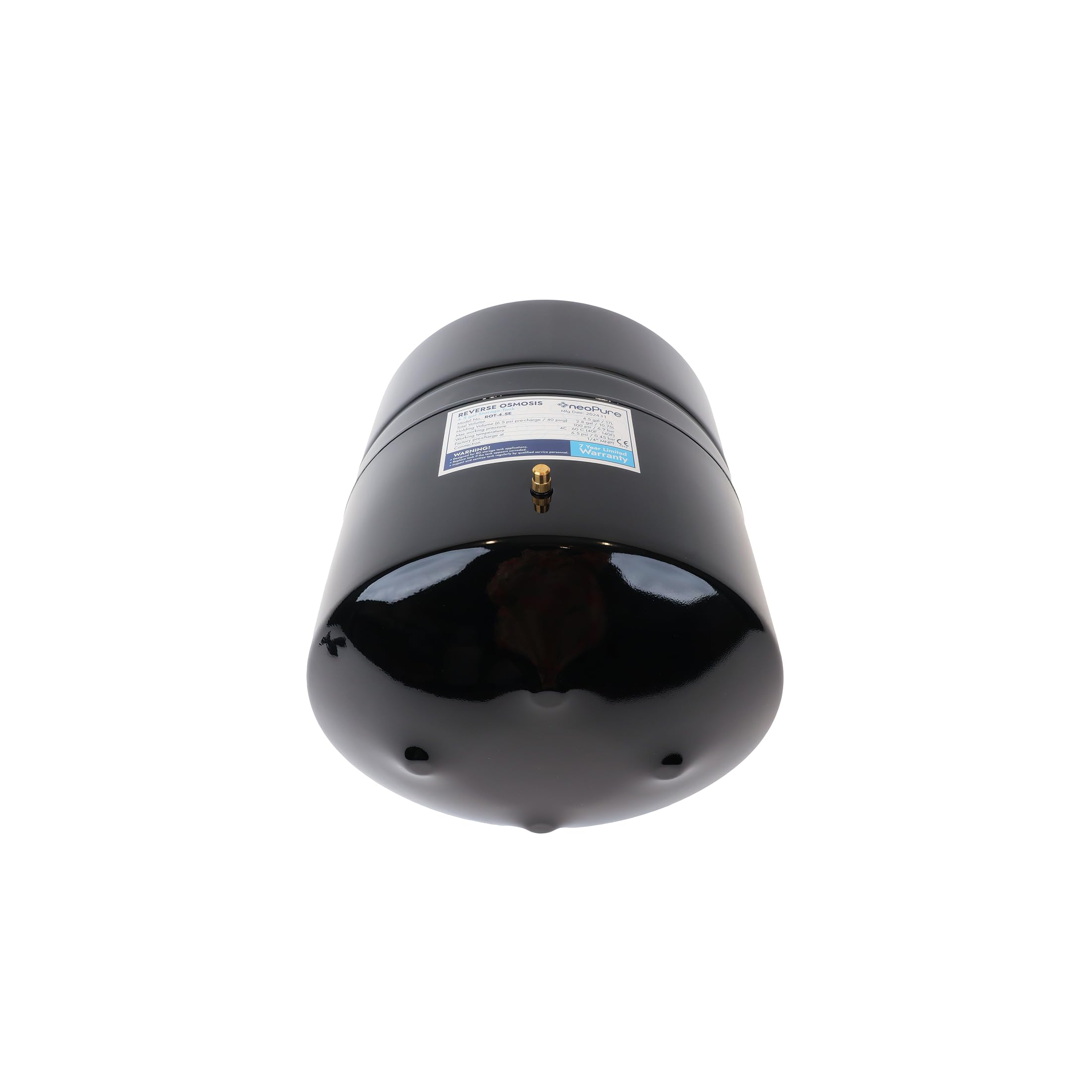 Neo-Pure RO tank compatible with standard tubing for easy setup.