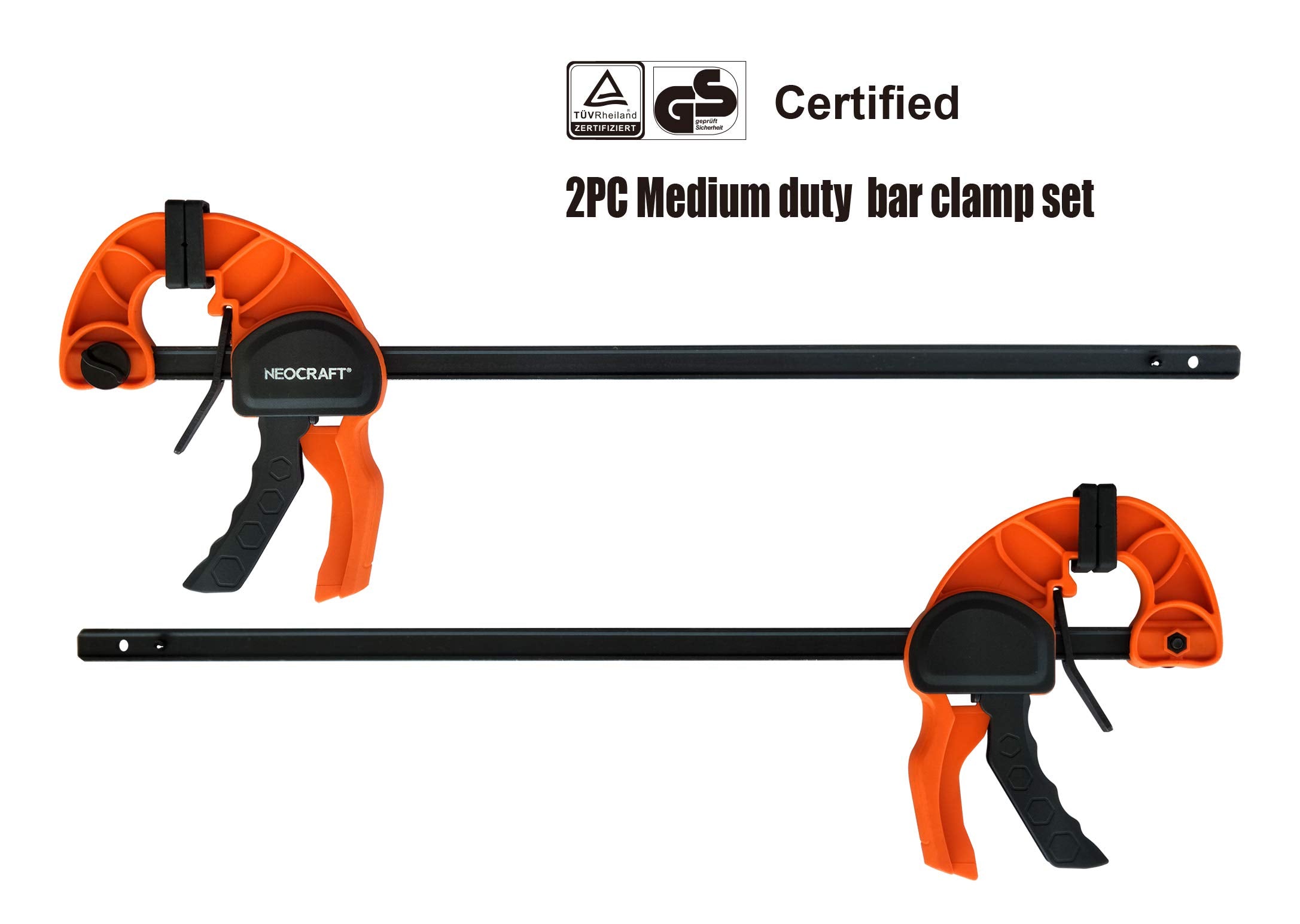 Neocraft bar clamp with one-handed trigger for fast, comfortable adjustments