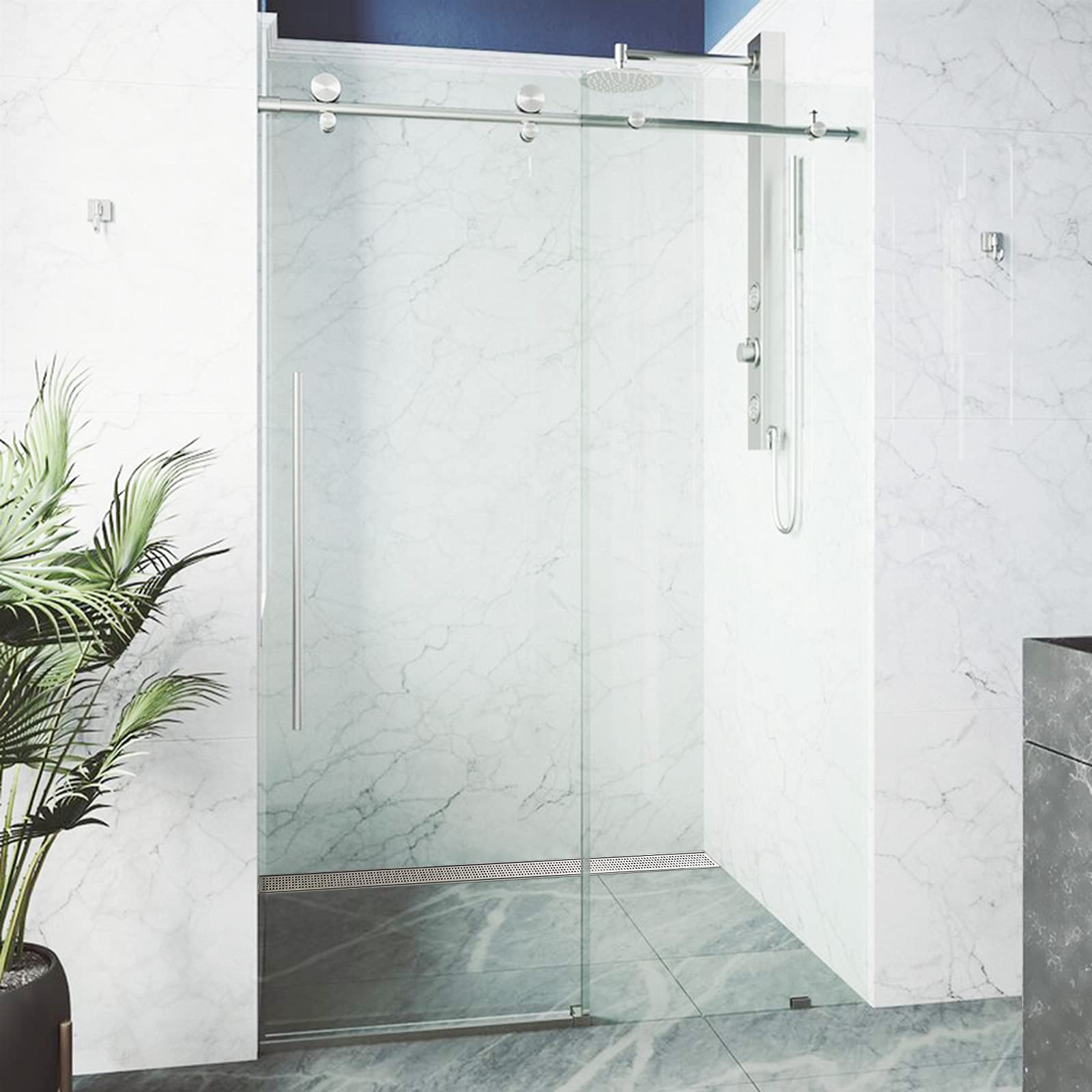 Neodrain 2-inch outlet diameter directs water efficiently toward plumbing.