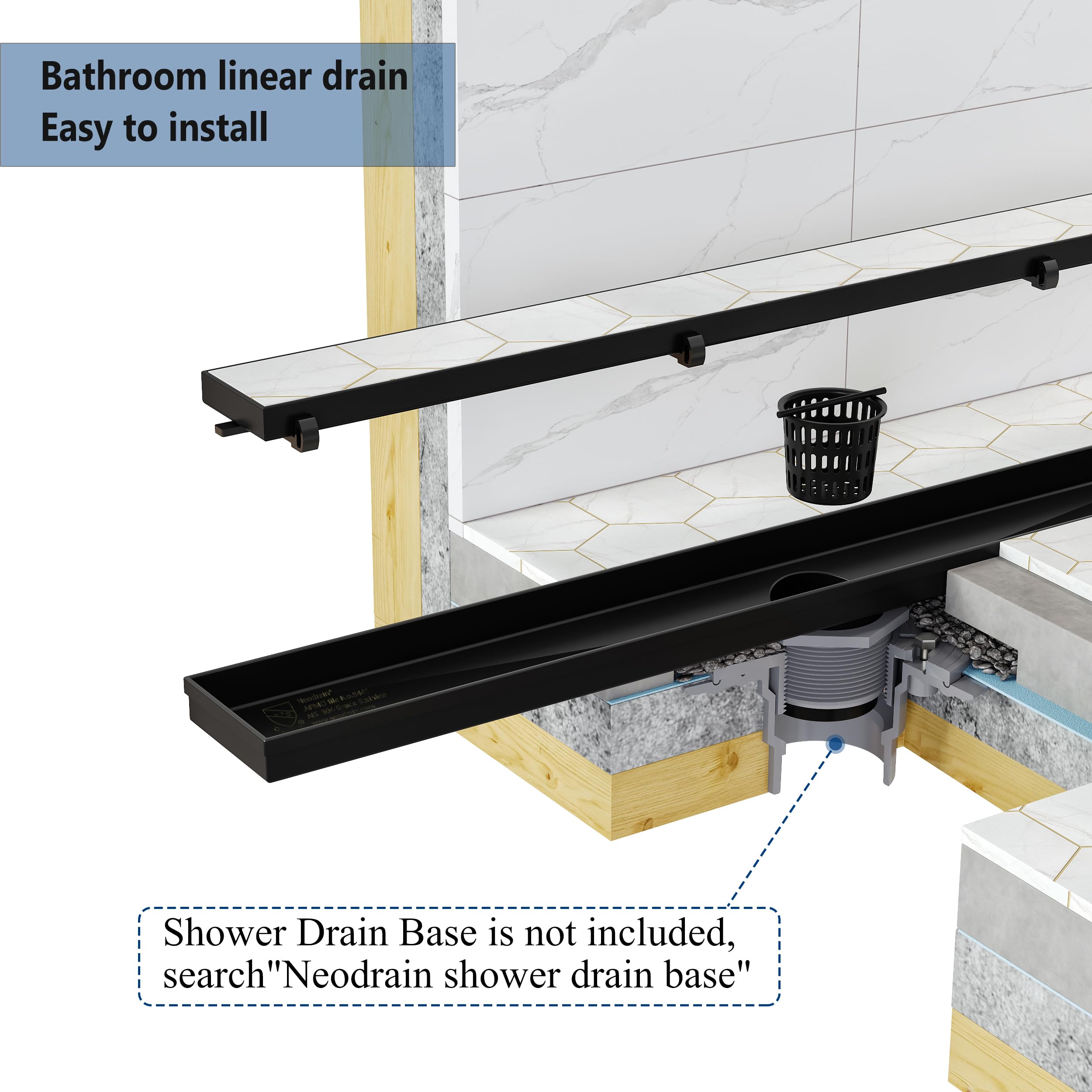 Neodrain CUPC-certified safety with reliable performance in a stylish drain.