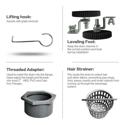 Neodrain hair strainer filter captures debris for simple maintenance