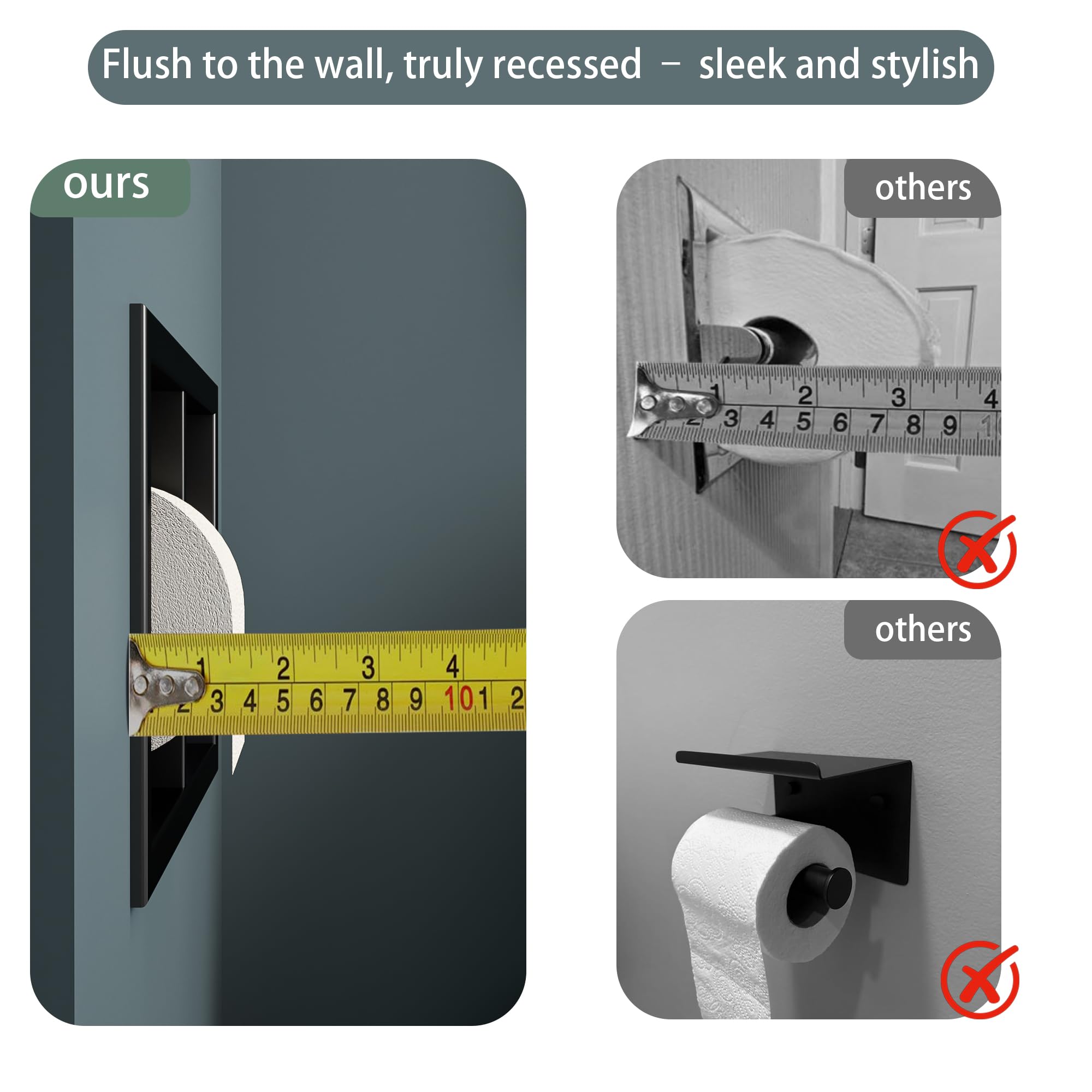 Neodrain recessed design reduces collisions in tight bathrooms.