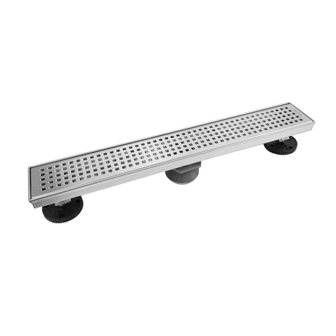 Neodrain removable Quadrato pattern cover exposing the grate for easy cleaning