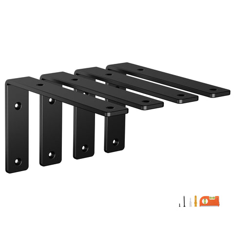 NEODROP 8-inch heavy-duty shelf brackets pack for secure wall mounting and strong support.