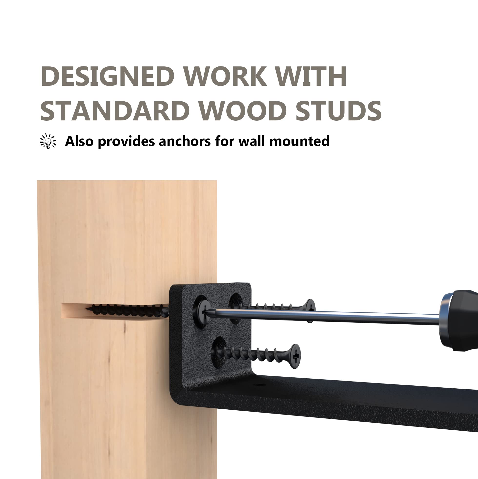 NEODROP stud-mounted brackets for reliable wall shelving